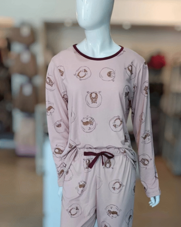 Pijama Longo estampado - Imagem 1