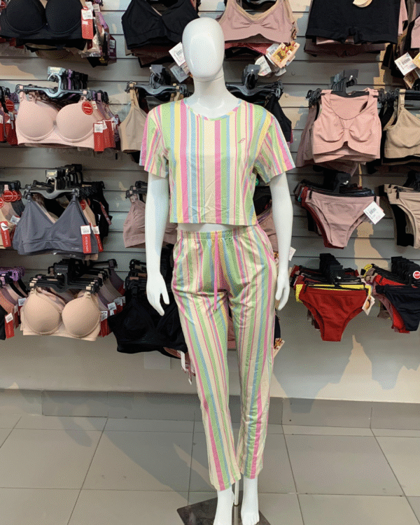 Pijama cropped com calça vidcolycra - Imagem 1