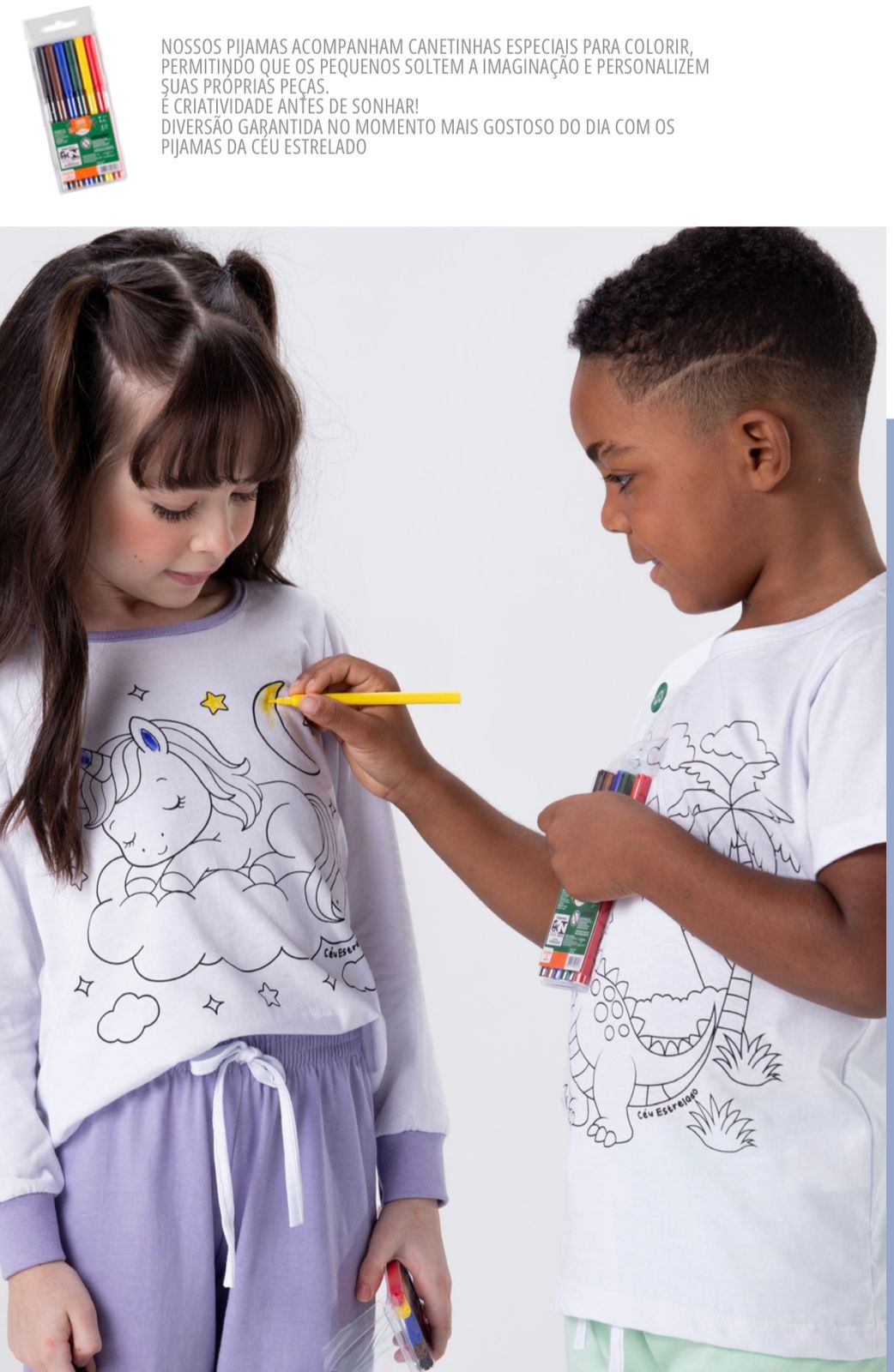 1 Pijama Infantil para Colorir - Imagem 1