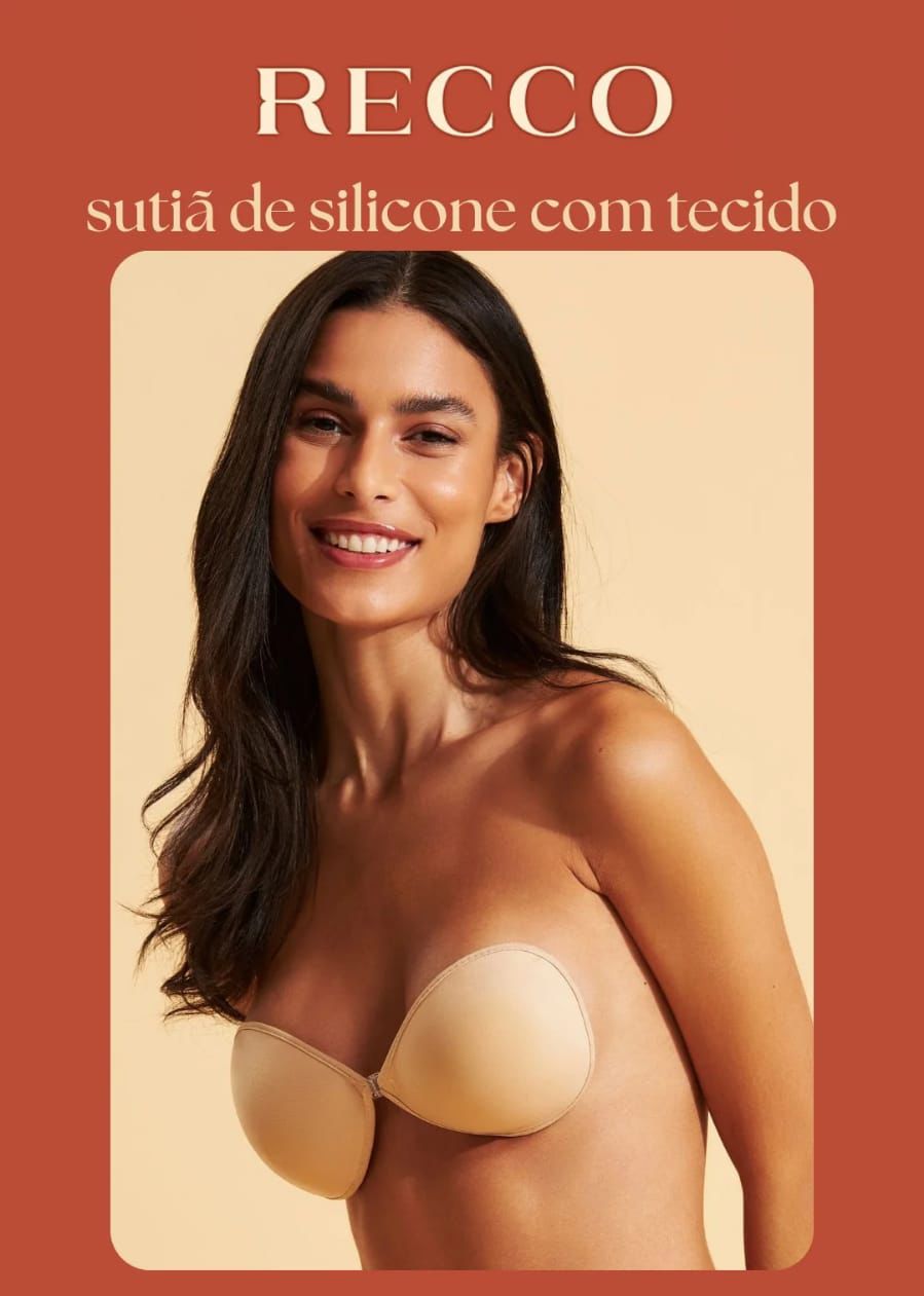 4 Sutiã RECCO de silicone com tecido - Imagem 1