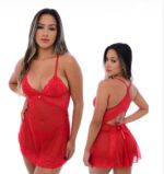 Camisola em Renda com Costas Vazadas
