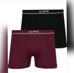 Kit com 2 Cuecas Boxer LUPO Microfibra